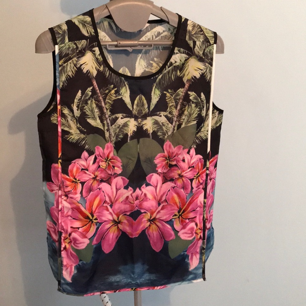 Stella McCartney Hawaiian Print Silk Top